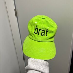 Charli XCX Brat Logo Text Green Hat Sweat Tour
